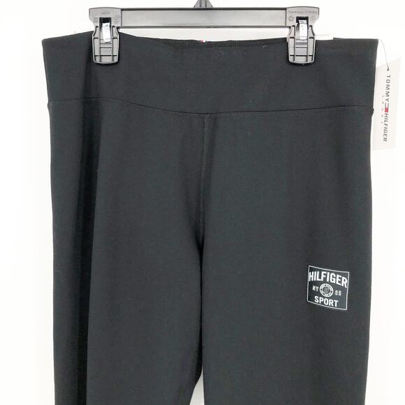 TOMMY HILFIGER SPORT Womens Athletic Leggings US XL Black High-Rise NWT - Picture 5 of 12